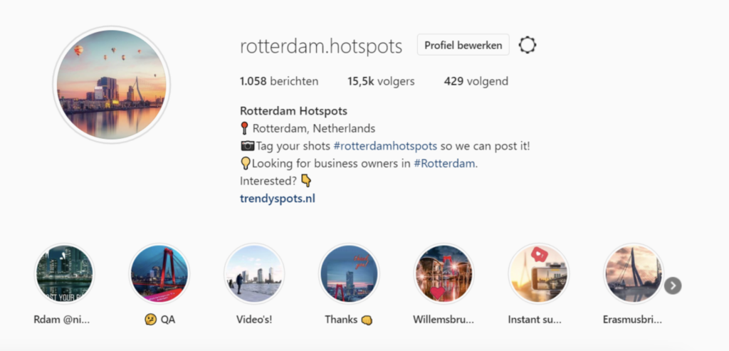 Rotterdam Hotspots – Eigen Instagram account – beeld 1